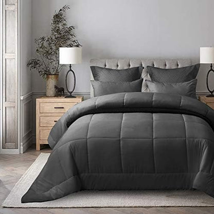  Shatex White King Comforter All Season Bedding Buffy Comforters - King Size Down Comforter Ultra Soft - White Comforter Bedding Duvets & Down Comforters