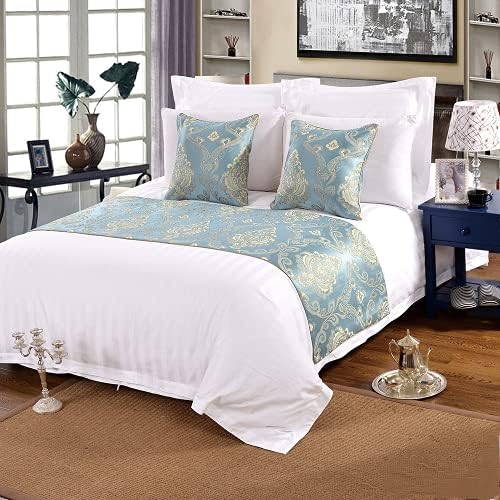  QFWMCW Bed Runners Scarves And Matching Pillows Hotel Satin Bed Cover Decoration Bed Scarf For Foot Of Bed King Bedspreads Coverlets Bed Throws For Foot Of Bed Queen Size
