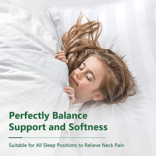  Bed Pillows For Sleeping [Pack Of 2] Cozy Dream Series Hotel Quality Pillows Premium Plush Fiber, Breathable Cooling Cover Skin-Friendly