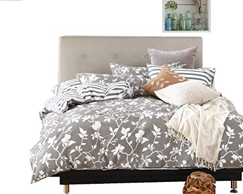  Swanson Beddings Leafy Vines 3-Piece 100% Cotton Bedding Set: Duvet Cover And Two Pillow Shams (Queen)