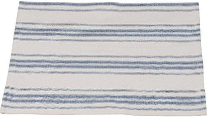  By Raghu 94x104 Queen, Grain Sack Stripe Colonial Blue-Cream Bed Cover,CQ165014