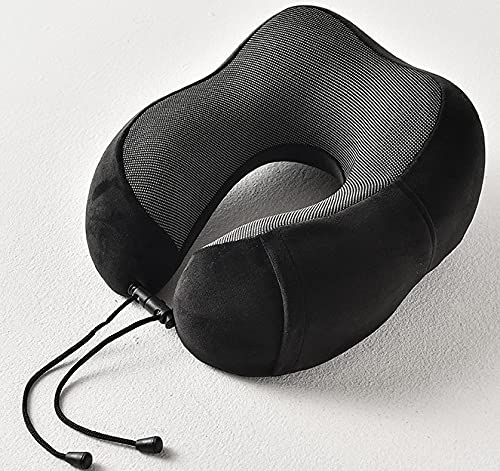 GENERIC MilZZZ Travel Neck Pillow-Comfortable And Lightweight 100% Memory Foam Travel Pillow-Airplane, Car And Home/Office Pillow-Machine Washable Cover-Includes Earplugs, Eye Mask And Travel Bag