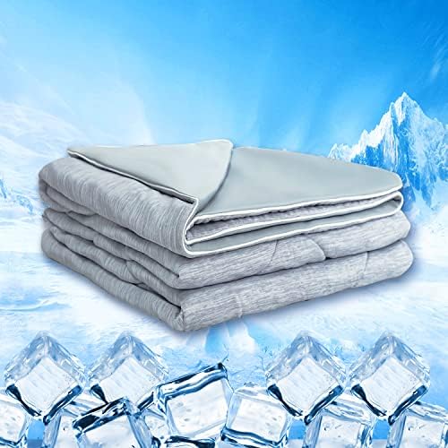  MH MYLUNE HOME Cooling Comforter King Size, Cooling Blanket With Arc-Chill Cooling Fiber, Cold Summer Blanket For Hot Sleepers Night Sweats And Hot Flashes,Lightweight Summer Comforter, Blue