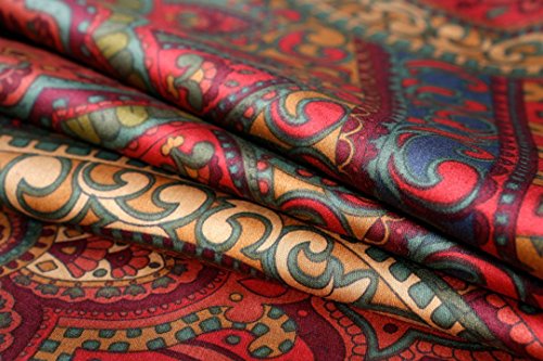  Boho Paisley Print Luxury Duvet Quilt Cover And Shams 3pc Bedding Set Bohemian Damask Medallion 350TC Egyptian Cotton Sateen (King)
