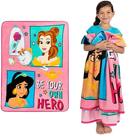  Franco Disney Princess Ariel The Little Mermaid Live Action Movie Kids Bedding Super Soft Plush Micro Raschel Throw, 46 In X 60 In, (Official Licensed Product)