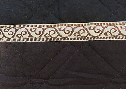  OctoRose Quilted Micro Suede Bed Runner Scarf Protector Slipcover Pad For Pets V2 (26x96, Brown)