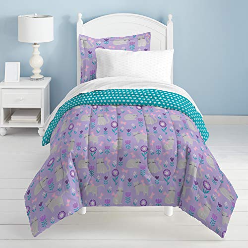  Dream FACTORY Cat Garden Comforter Set, Twin, Gray,2A862601GY