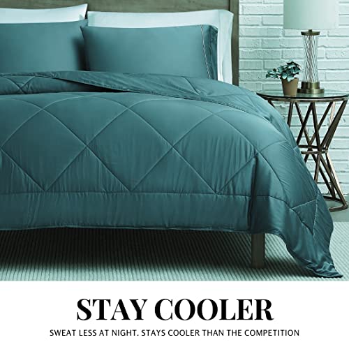  Zy Bamboo Comforter Lightweight Cooling Viscose Down Alternative Duvet Insert, 100% Viscose Made From Bamboo, All Season Soft Comforter For Hot Sleepers (Queen, Grey)