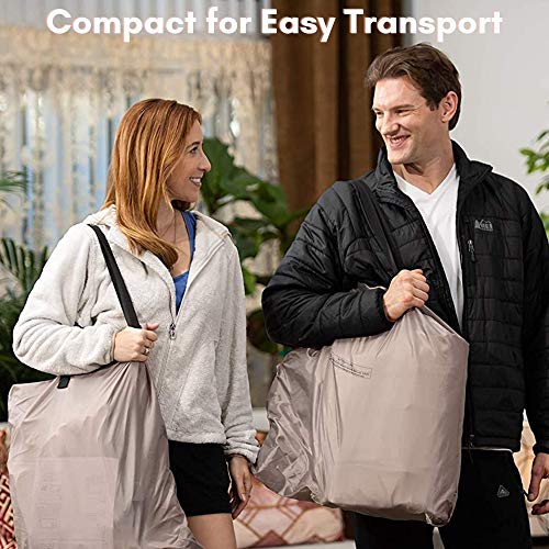 Aria Queen Raised Inflatable Air Mattress With Built-in Pump, Comfortable Air Bed For Travel Or Guests
