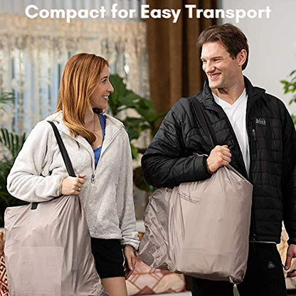 Aria Queen Raised Inflatable Air Mattress With Built-in Pump, Comfortable Air Bed For Travel Or Guests