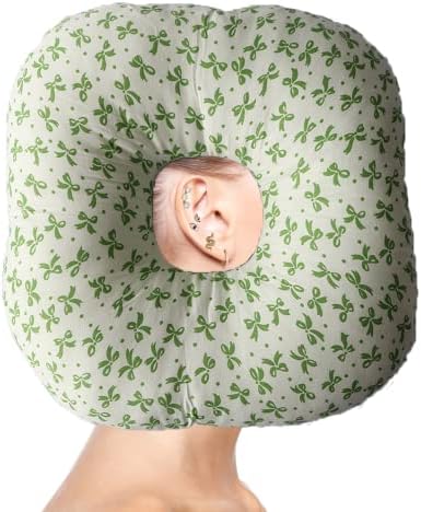  Coceyese Ear Piercing Pillow For Side Sleepers With Ear Hole, Donut Pillow For CNH And Ear Pain Ear Inflammation Pressure Sores, Ear Guard Pillow…