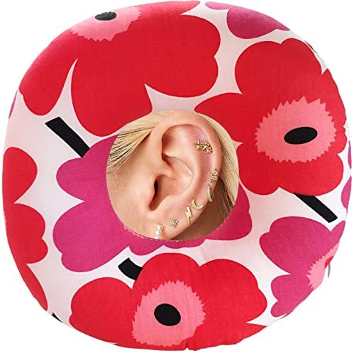  Piercing Pillow Ear Pillows Donut With Hole For Ear Pain CNH, Piercing, Pain Relief Sleeping, Pressure Sore, Side Sleepers, Headphones Minky Dot Lavender
