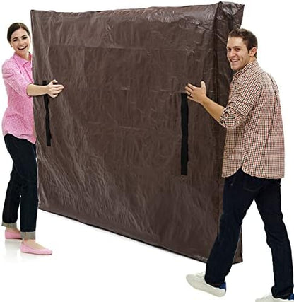  Mattress Bag Full Size For Moving And Storage Mattress Protector, Reusable Heavy Duty Tarp Waterproof Bed Mattress Cover, Zippered Mattress Protector With 8 Strong Handles, 77x57x15 Inch