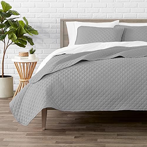  Premium 2 Piece Quilt Set - Twin/Twin Extra Long Size - Coverlet Set - Diamond Stitched Bedspread - Ultra-Soft Luxurious Lightweight All Season Bedspread (Twin/Twin XL, White)