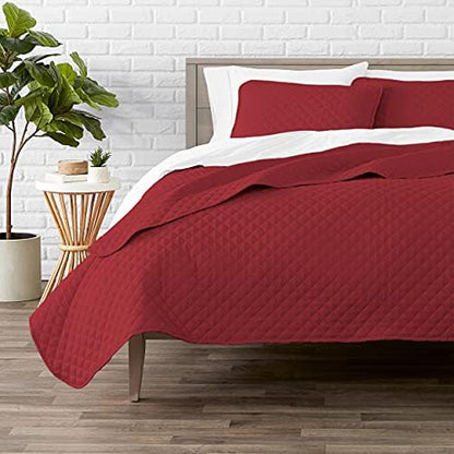  Premium 2 Piece Quilt Set - Twin/Twin Extra Long Size - Coverlet Set - Diamond Stitched Bedspread - Ultra-Soft Luxurious Lightweight All Season Bedspread (Twin/Twin XL, White)