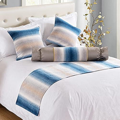  QFWMCW Modern Bed Runner Scarf Satin Jacquard Bed Runners & Scarves Hotel Decoration Bedspread With Pillow Bed Scarf For Foot Of Bed King