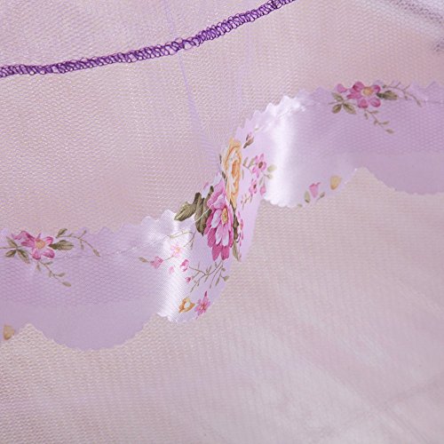  JQWUPUP Twin Canopy Bed Curtains - 4 Corner Canopy For Beds, Bed Canopy For Girls Adults, Bedroom Home Decor (Twin Size, Purple)