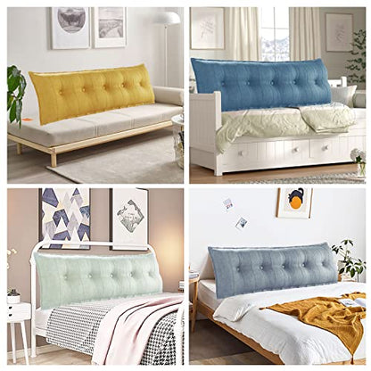  WOWMAX Rectangular Headboard Pillow Bolster Pillow For Bed Back Rest Pillow For Sitting In Bed Daybed Pillows Back Support Pillow For Bed Reading Pillow Grey-Beige Queen