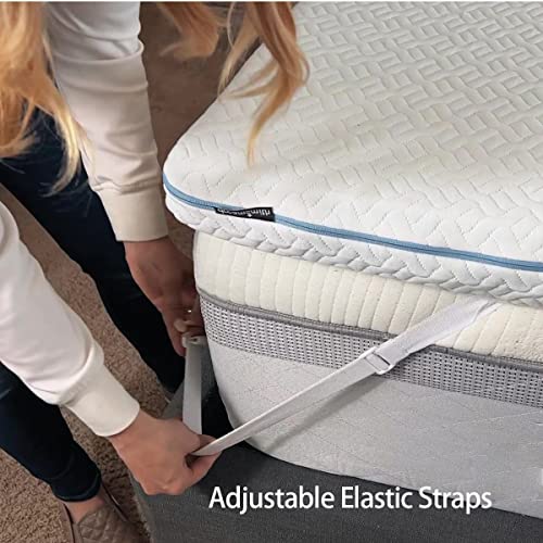  3 Inch Gel Memory Foam Mattress Topper Twin, Cooling Bed Topper For Back Pain With Removable Soft Cover, CertiPUR-US Certified, Twin