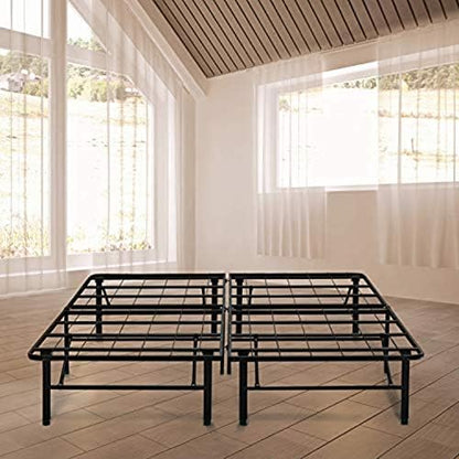  Raised Platform Bed Frame Accessory: Bed Skirt/Base Cover, Black, Twin