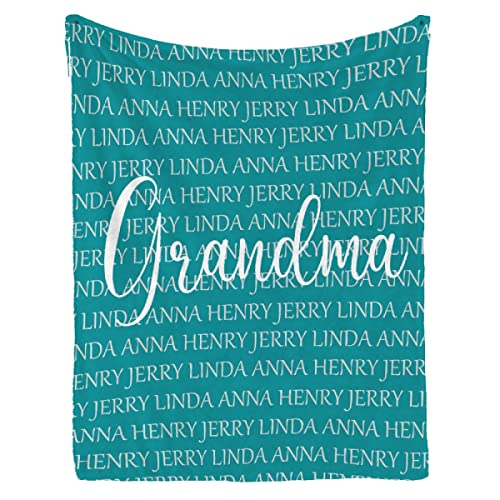  Ottoy Personalized Grandma Blanket Gifts For Grandma Custom Blanket For Grandma Customized Blanket For Grandma Birthday Gifts From Grandchildren, Nana Gifts, Valentines Day Gift 80"x60" For Adults