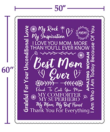  Mom Blanket, For Mom, Birthday Gifts For Mom From Daughter Or Son, Best Mom Ever Gift Blanket, Mom Gifts For Mother's Day, I Love You Mom Unique Birthday Gift
