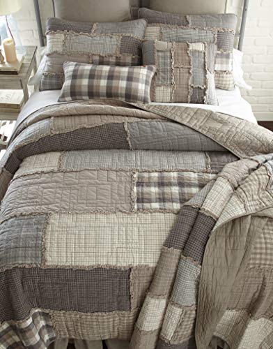  Pillow Sham - Smoky Cobblestone Contemporary Decorative Pillow Cover With Patchwork Pattern - Standard