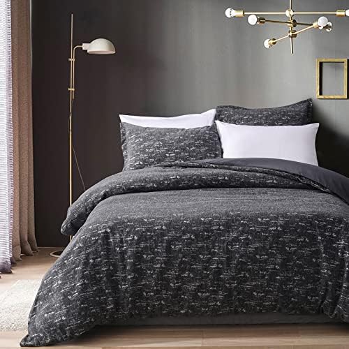  Pleated Velvet Duvet Cover Set King, 3PCS Flannel Comforter Cover Set For All Season, Ultra Soft Cozy Luxurious Velour Duvet Cover With Pillow Shams Bedding Collection, 106" X 92", Charcoal Grey