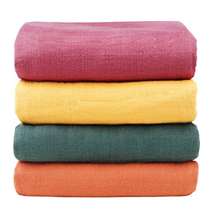  Viviland Swaddle Blanket, 100% Cotton Muslin Swaddle Blanket For Boys Girls, 4 Pack Baby Swaddle Blanket Muslin Swaddle Receiving Blanket For Newborn, Muslin Blanket Soft Silky Breathable, 47X47In