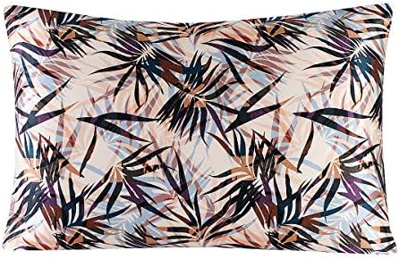  100% Pure Mulberry Silk Pillowcase With Zipper For Skin&Hair Care Both Sides Soft Breathable (Pattern02, Standard)