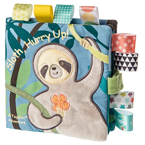  Taggies Soothing Sensory Stuffed Animal Security Blanket, Molasses Sloth, 13 X 13-Inches
