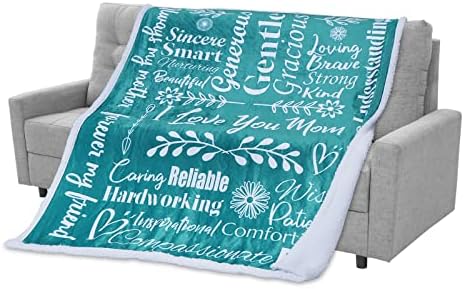  Home I Love You Mom Blanket – Meaningful Mom Blanket, Mother’s Day Present Ideas, 60x50 (Sherpa, Blue) - Mom Birthday Gifts, Mothers Day Blanket Gifts, Mom Gifts From Daughters
