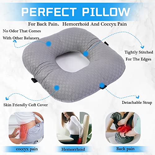  Donut Pillow For Tailbone Pain Relief Cushion, Bed Sore Cushions For Butt, Donut Pillow For Postpartum, Pregnancy, Hemorrhoids, Sciatica Pain, Donut Cushion Suitable For Office, Car, Bed And Sofa