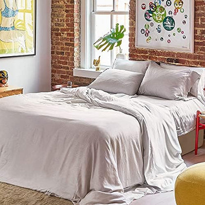  100% Eucalyptus Lyocell Duvet Cover With Corner Ties - Protects And Covers Your Comforter/Duvet Insert, Silky Soft, Cool-to-The-Touch, Naturally-Dyed (White, Full/Queen)
