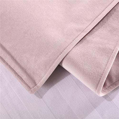  MaiYu-MY Luxury Velvet Solid Bed Runner Scarf Protector Slipcover Bed Decorative Scarf For Bedroom Hotel Wedding Room (Pink,50x260cm For 2.0m Bed)
