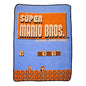 Bioworld IOWORLD Nintendo Super Mario Bros Retro Fleece Throw Blanket, 48" X 60"