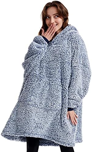  HORIMOTE HOME Cozy Sherpa Wearable Blanket Hoodie Mother S Day Gifts For Mom Gift Idea,Hooded Snuggle Blanket,Oversized Blanket Sweatshirt-Super Warm Light Weight, Pink