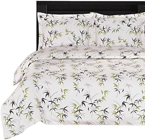  7-PCS California King Size Zahra - Includes 100% Cotton 4pc Sheet Set+ 100% Cotton 3pc Duvet Cover Set- 300TC Single Ply Yarn