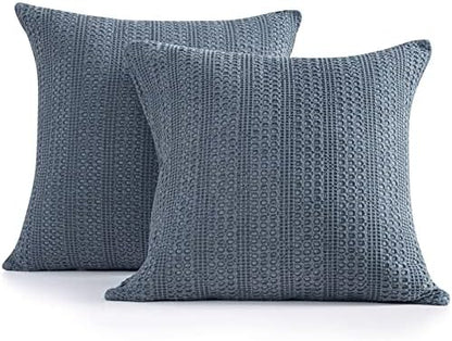  Cocoploceus 26x26 Pillow Covers Boho Euro Shams Set Of 2 Decorative Throw Pillow Covers Cotton Large Square Pillowcase For Couch Bed, Sage Green