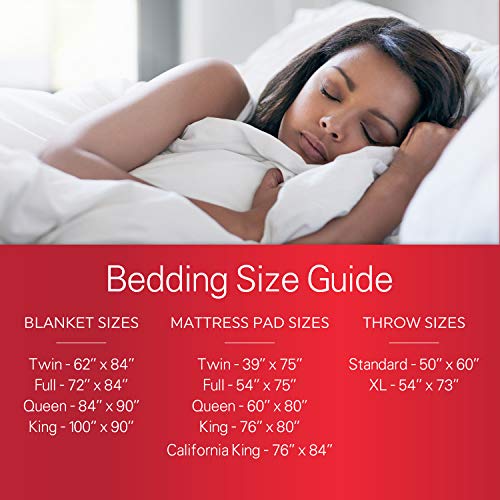 Heated Mattress Pad | Quilted Polyester, 10 Heat Settings, White,Queen - MSU3GQS-P000-12A00