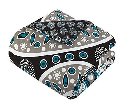  Chic Home Mornington Large Scale Contempo Bohemian Reversible Printed With Embroidered Details. King Bed In A Bag Comforter Set, Black