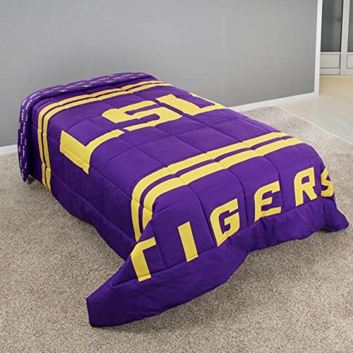 COLLEGE COVERS Everything Comfy Clemson Tigers Reversible Big Logo Soft And Colorful Comforter, Full