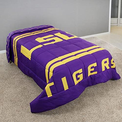 COLLEGE COVERS Everything Comfy Clemson Tigers Reversible Big Logo Soft And Colorful Comforter, Full
