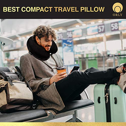  Charles Albert Memory Foam Travel Pillow, U Shaped Neck Pillow, Ultra Soft Comfortable Cushion For Neck Support, Lightweight Headrest, Machine Washable, Great For Airplane Chair, Car, Bed In Black