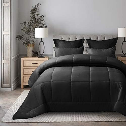  Shatex White King Comforter All Season Bedding Buffy Comforters - King Size Down Comforter Ultra Soft - White Comforter Bedding Duvets & Down Comforters