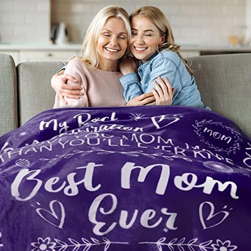  Mom Blanket, For Mom, Birthday Gifts For Mom From Daughter Or Son, Best Mom Ever Gift Blanket, Mom Gifts For Mother's Day, I Love You Mom Unique Birthday Gift