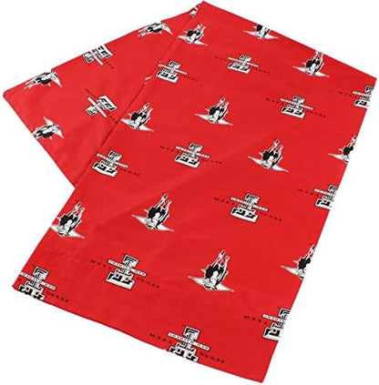COLLEGE COVERS Everything Comfy Texas Tech Red Raiders Pillowcase Pair, Standard, 20" X 30", Includes 2 Pillowcases