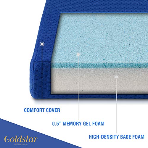  Old Star Tri-Folding Gel Memory Foam Mattress, 25 X 75 Inches - 3-Inch Gel-Infused Cooling Mattress Topper, Cot Pad, Guest Bed - Portable Floor Mattress With Soft, Removable, And Washable Cover