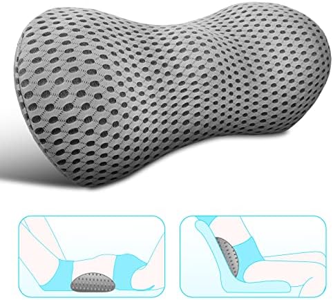  Lumbar Support Pillow - Memory Foam For Low Back Pain Relief, Ergonomic Streamline Car Seat, Office Chair, Recliner And Bed