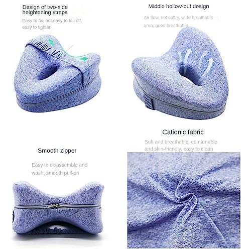  YiYLunneo Smoothspine Alignment Pillow - Relieve Hip Pain & Sciatica, Smooth Spine Alignment Pillow, Smoothspine Improved Leg Pillow For Sleeping Side Sleeper (Grey, 1PCS)